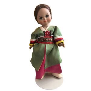 Vintage Madame Alexander Korea #522 Girl Doll Collector Item With Stand